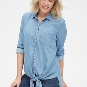 Gap Maternity Tencil Long Sleeve Shirt
